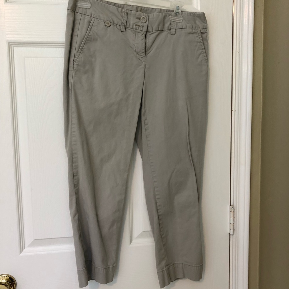 Loft cropped khakis